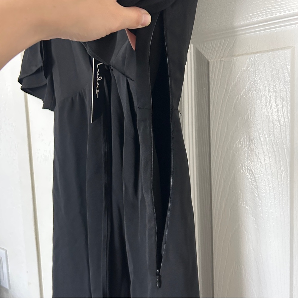 Lulu’s with this kiss black flutter sleeve mini dress - Picture 8 of 10